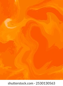 Fundo laranja abstrato, padrão de ondas de fogo, arte líquida laranja, design marmoreado vibrante, fundo laranja, fundo laranja Abstrato e papel de parede, textura de mármore