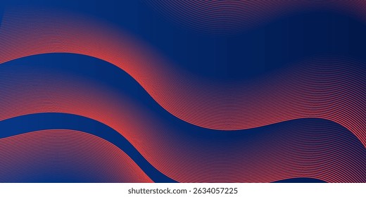 Abstract orange background with flowing lines for futuristic concept. Dynamic waves. vector illustration.