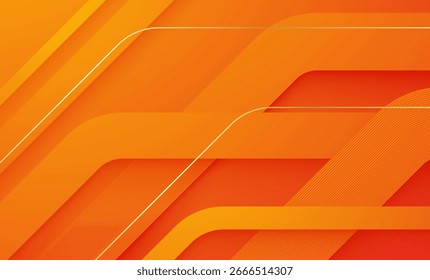 Abstractas fondo naranja con líneas fluidas y Elementos de diseño modernos
