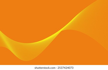 Abstrakter orangefarbener Hintergrund mit fließenden Wellenlinien. Modernes dynamisches Wellenmuster