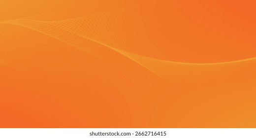 Abstractas fondo naranja con líneas onduladas. Líneas onduladas brillantes. Elemento de diseño de líneas móviles coloridas brillantes. Patrón de onda dinámica moderna. Traje para el Sitio web, cartel, folleto, Anuncio, volante