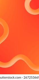 abstract orange background with Fluid Curve lines and copy space Gradient Design