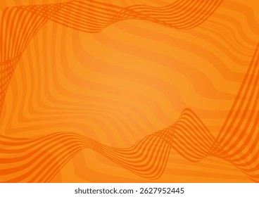 Fondo naranja Abstractas, Fondo de pantalla de líneas modernas fluidas. 