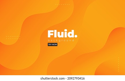 Abstract orange background. Fluid shapes composition. Modern template design for covers, poster, web and banners