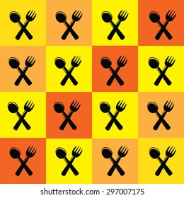 Abstract orange background. food Vector illustration