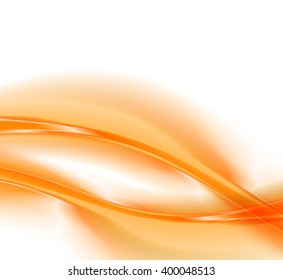 Abstract orange background, futuristic wavy vector illustration 