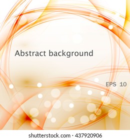Abstract 	orange background, futuristic wavy vector illustration 