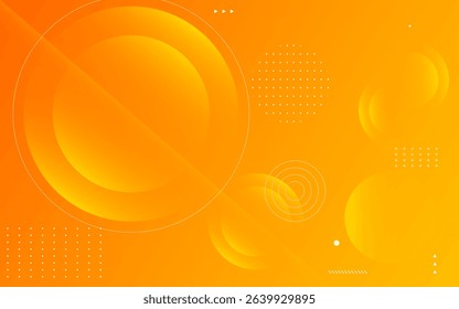 Abstract orange background, geometric circles. Vector illustration eps10. Perfect for modern templates, company, business, branding. 