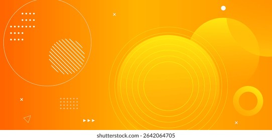 Abstract orange background. Geometric circles pattern. Abstract lines. Design elements. Vector EPS10. Perfect for banner, poster, templates, company, branding. A high quality illustration.