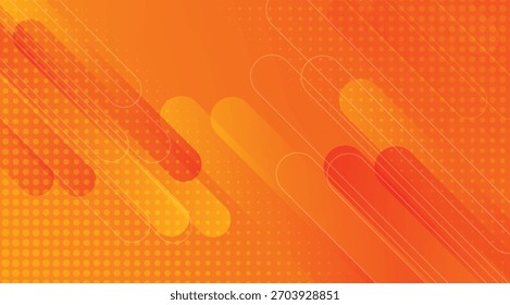 Fundo laranja abstrato com formas geométricas: design digital moderno para sites, marketing e apresentações