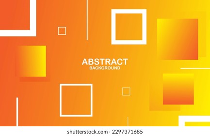 Fondo anaranjado abstracto con formas geométricas. Ilustración del vector