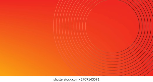 Plano de fundo laranja abstrato com linhas arredondadas diagonais brilhantes. Elemento de design geométrico gradiente amarelo moderno. Mínimo geométrico. Conceito futurista.