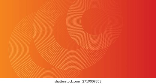 Fondo naranja Abstractas con líneas redondeadas diagonales brillantes. Elemento de diseño de forma geométrica degradado amarillo moderno. Concepto futurista. Ilustración vectorial