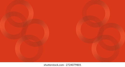 Abstrakter orangefarbener Hintergrund mit leuchtenden geometrischen Linien. Moderne glänzende gelbe Kreislinien Muster Farbverlauf