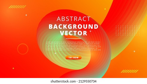 Abstract orange background gradient with creative motion fluid. orange sale banner concept vector.