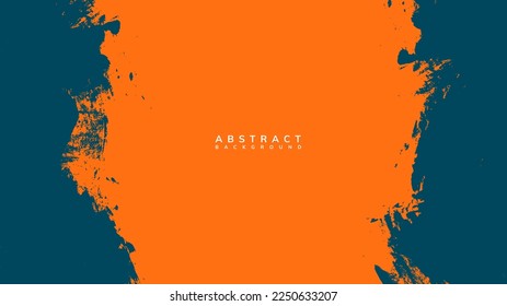 Abstrakter orangefarbener Hintergrund mit farbigen Pinselstrichen