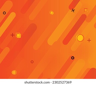 fondo naranja abstracto con efecto de líneas de semitono