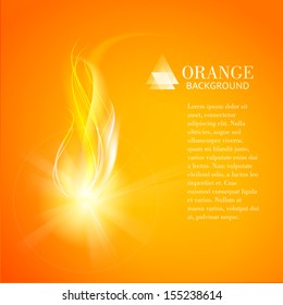 Abstract orange  background of industry fire. Vector illustration.