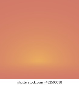 Abstract Orange background layout design. Smooth circle gradient color. Vector Illustration