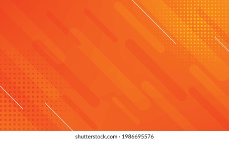 abstrakter orangefarbener Hintergrund mit Linien und Halbtoneffekt