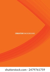 Abstract orange background with lines smooth waves vector design