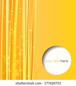 Abstract orange background with lines. Vector illustration