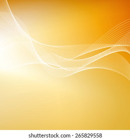Abstract orange background with lines. Vector Illustration. Clip-art