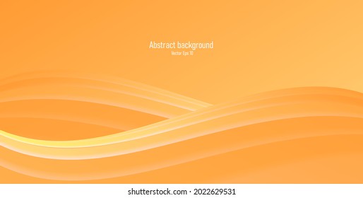 Abstract orange background with monochrome orange waves creating juicy backdrop for presentation