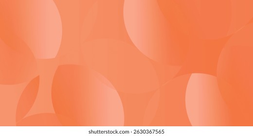 Abstract orange background with overlapping circles. The background features a smooth, orange gradient texture. Vibrant orange tones dominate. Minimal abstract circles vector gradient background