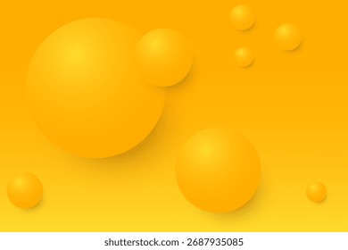 Abstract orange background with overlapping circles. The background features a smooth, orange gradient texture. Vibrant orange tones dominate. Minimal abstract circles vector gradient background