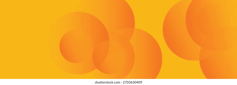  Abstractas fondo naranja con círculos superpuestos. El fondo presenta una textura lisa y naranja degradada. Los tonos anaranjados vibrantes dominan. Fondo de gradiente de Vector de círculos abstractos mínimos