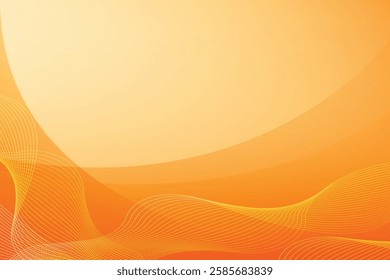 abstract orange background with overlapping wavy lines. vector illustration