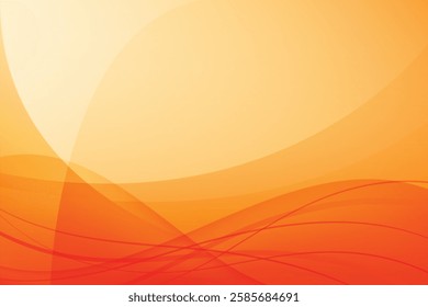 
abstract orange background with overlapping wavy lines. vector illustration