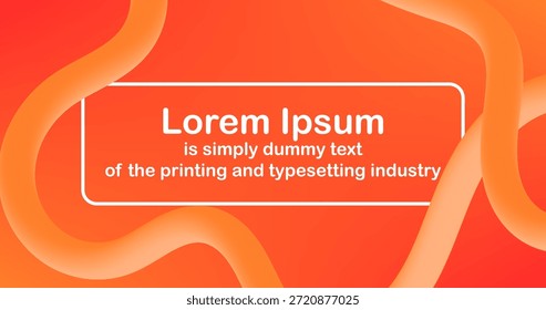Abstract Orange Background with Pipe Mesh and Quote for Banner Template