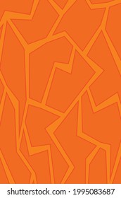 Abstract orange background with polygonal line pattern