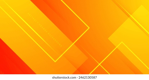 Abstract orange background with shadows and simple square lines. Looks 3d with additional light. suitable for posters, brochures, e-sports and others. Eps10 vector