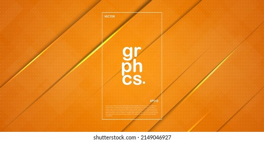 abstract orange background with shine and shadow. 3d look and cool design . illustration eps10 vector