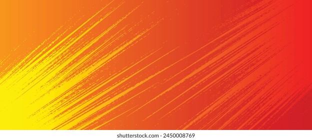 Abstract orange background with shining diagonal rounded lines. Modern yellow gradient geometric shape design element. Minimal geometric. Futuristic concept