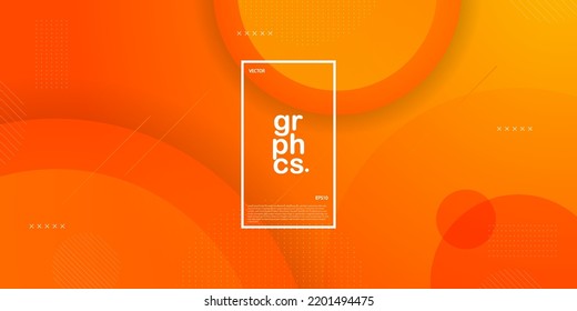 abstract orange background with simple lines.colorful orange design. bright and modern with shadow 3d concept. eps10 vector