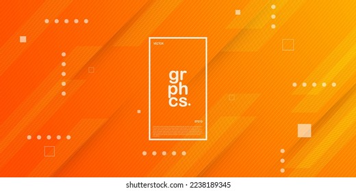 abstract orange background with simple pattern and lines.colorful orange design. bright and modern with shadow 3d concept. eps10 vector