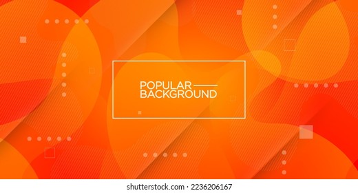 abstract orange background with simple wave and lines.colorful orange design. bright and modern with shadow 3d concept. eps10 vector