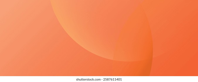 Abstract orange background with smooth gradient and subtle texture. The background features layered orange hues for a vibrant effect. Minimal abstract circles vector gradient background