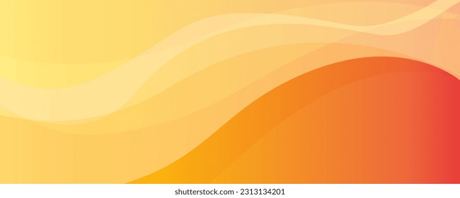 Abstract orange background with smooth lines. Vector illustration for your design.