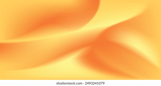 abstract orange background with smooth lines and waves. Vector illustration.