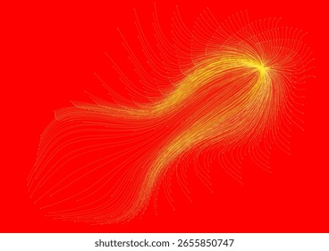 Abstractas fondo naranja con algunas líneas suaves