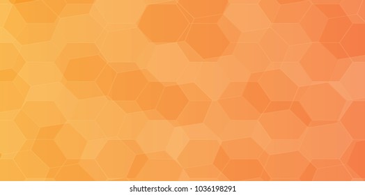 Abstract Orange background. Technology polygonal design. Vector illustration.