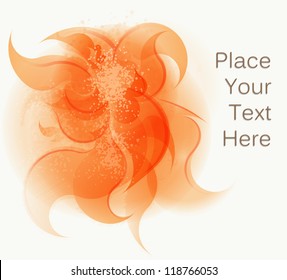 Abstract orange background with transparency. Vector.