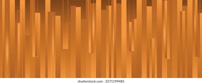 Abstract orange background with vertical lines. The background features a smooth, orange texture with a modern style. Surreal geometric bar pattern background. Orange background vector.