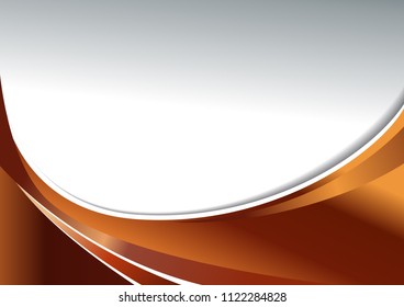 Abstract orange background with wave - brochure design or flyer