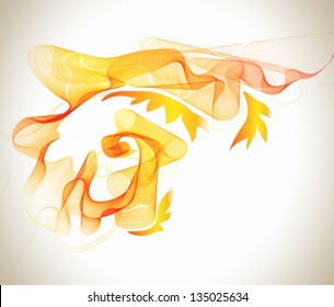 Abstract orange background with wave for design, Vector